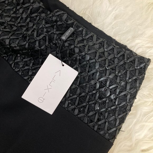 COPY - ALEXIS Sequin Embellishments Knee-Length Skirt - Picture 11 of 12